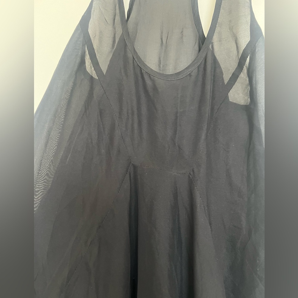 Elegant Sheer Black Sleeveless Dress - Picture 4 of 5